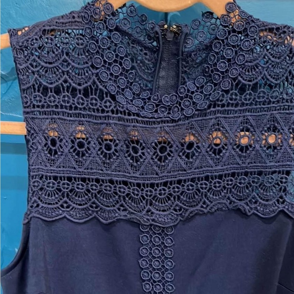 Francesca ‘Kady’ Royal Blue Dress XS Lace Trim - Picture 4 of 8